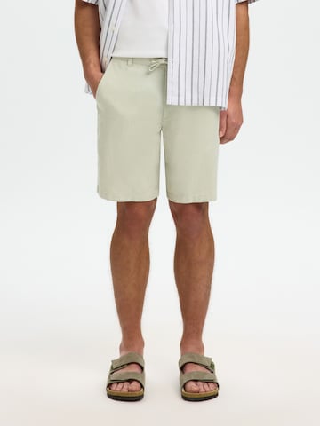 žalia SELECTED Standartinis „Chino“ stiliaus kelnės 'SLHBRODY': priekis