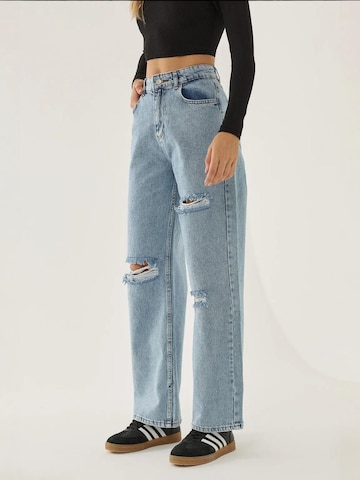 Hiccup Wide Leg Jeans in Blau