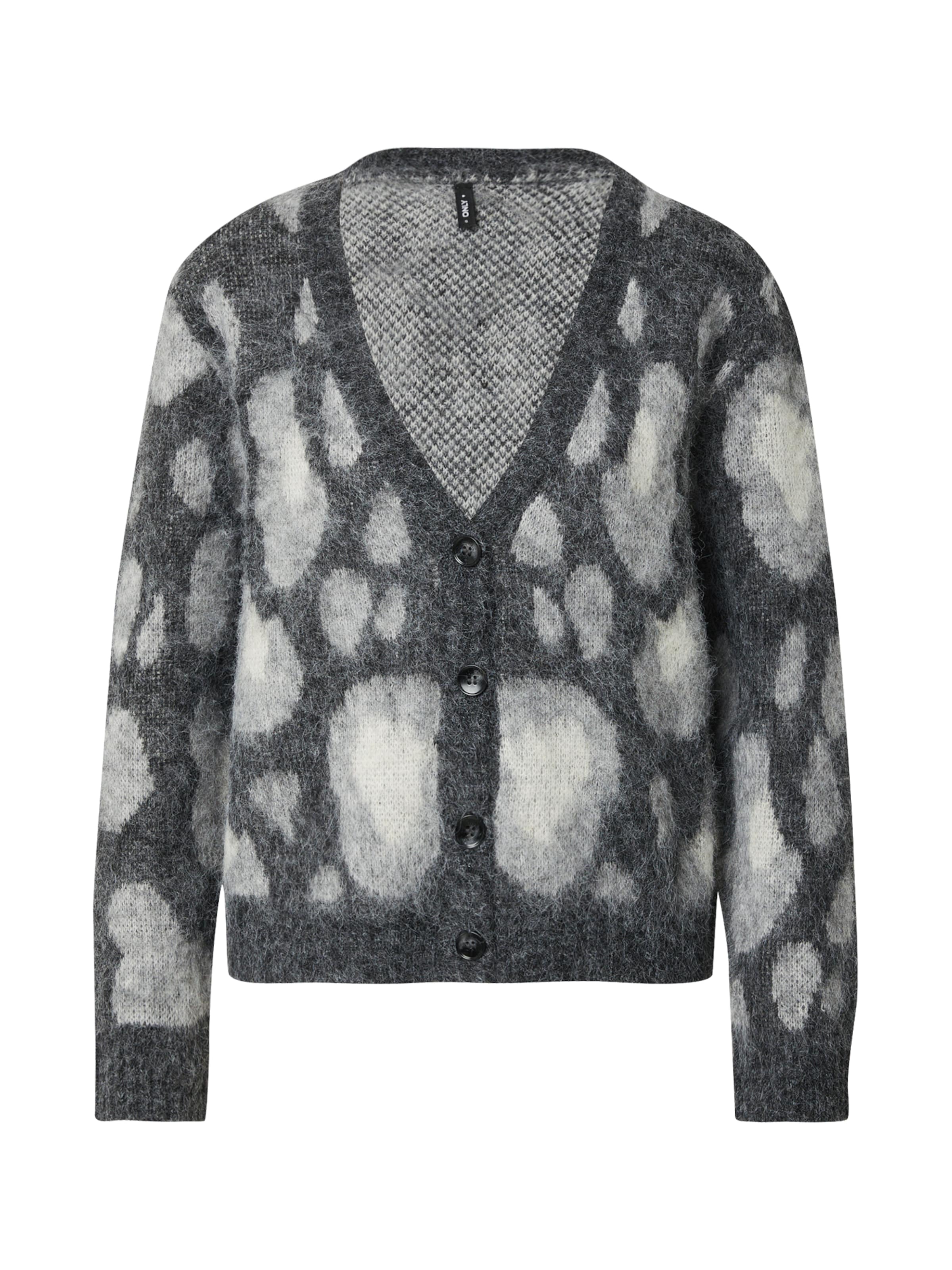 ONLY Strickjacke 'ONLEDELIE' in Grau: Vorderseite