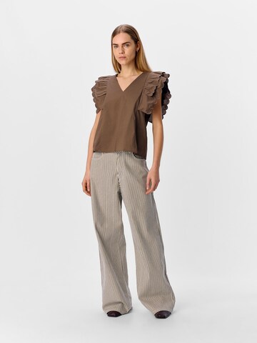 OBJECT Bluse 'OBJHope Papaya' i brun