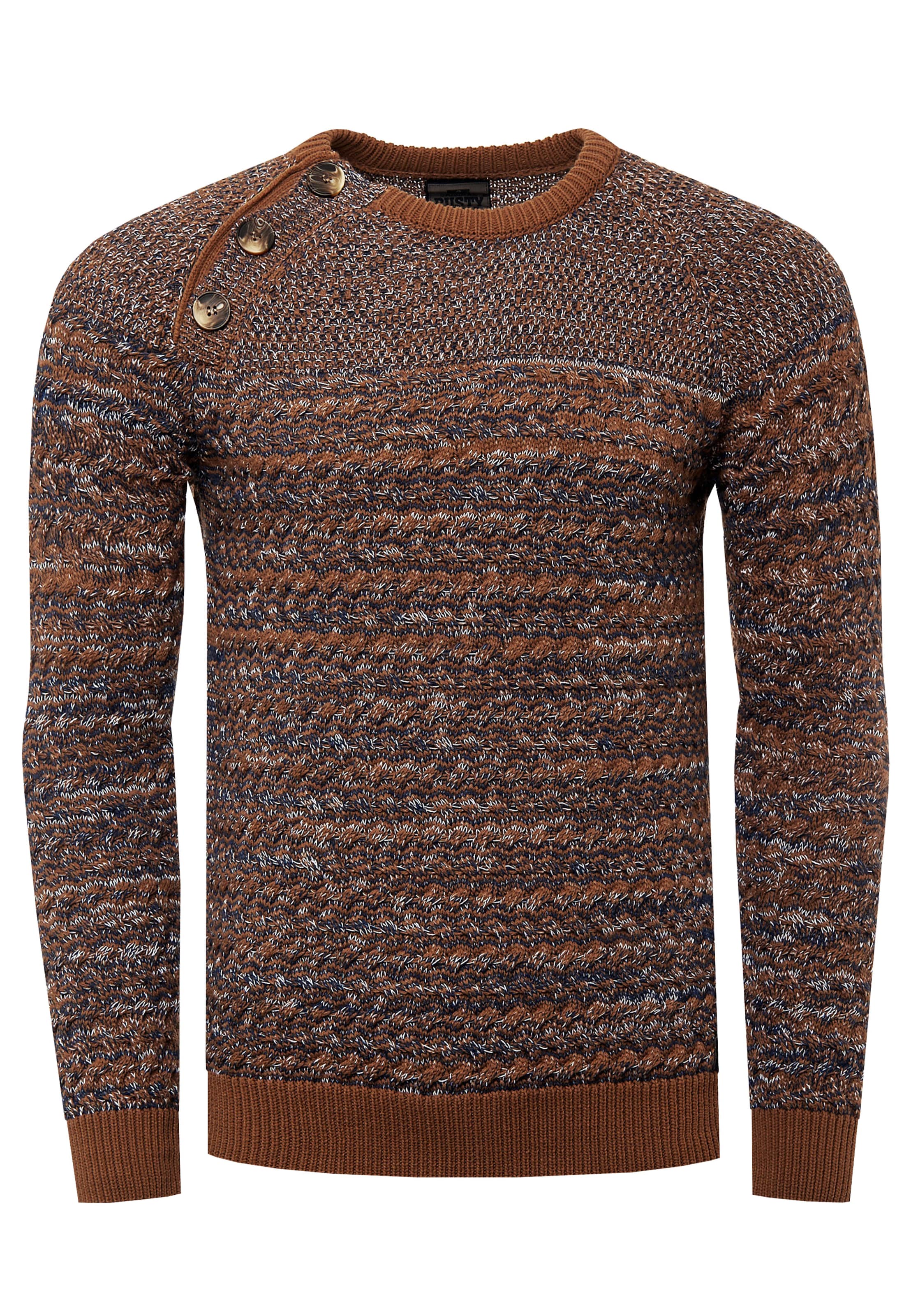 Rusty Neal Pullover in Braun: Vorderseite