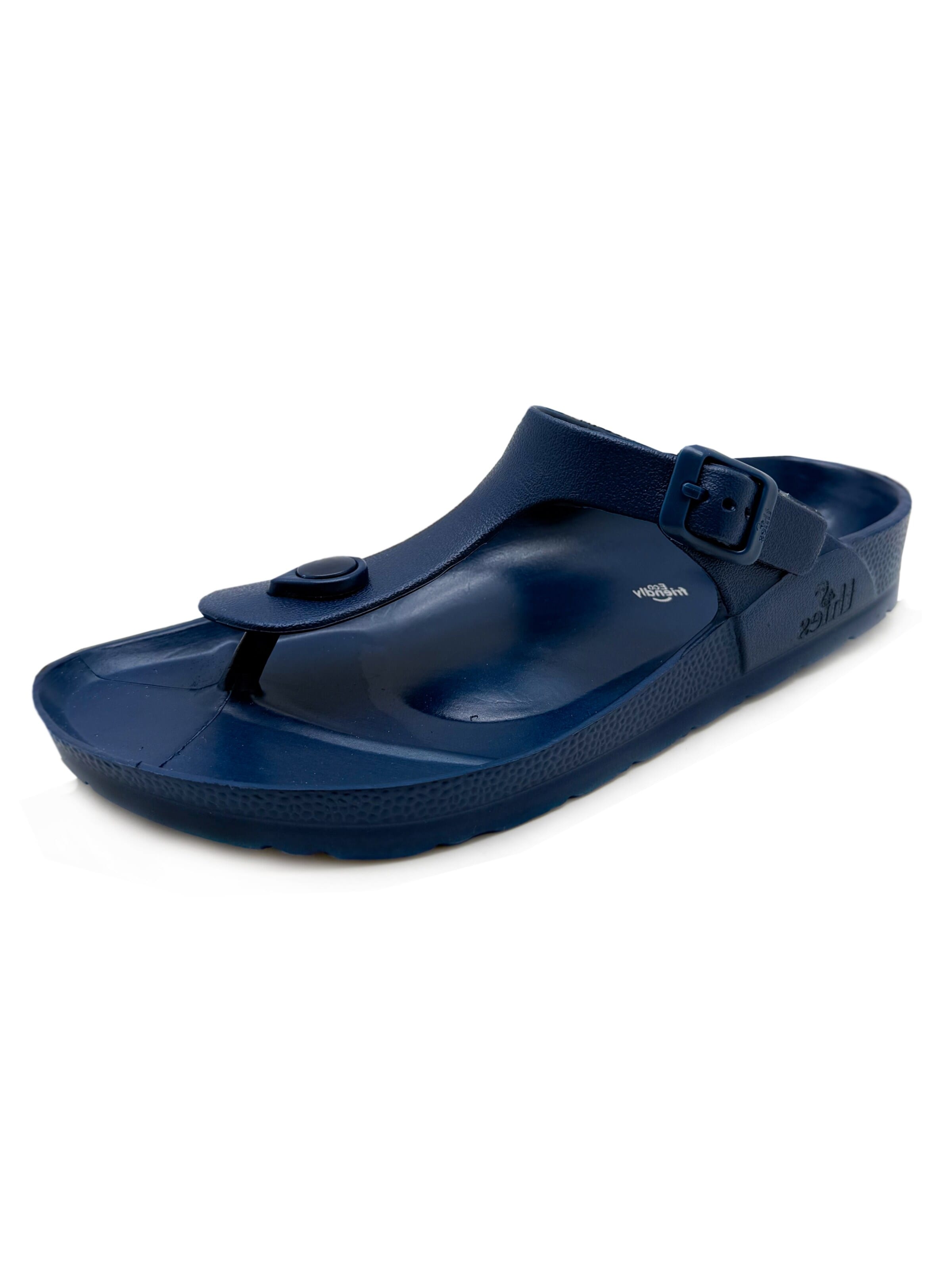 thies T-Bar Sandals 'thies 1856 ® Ecofoam Thong Sandal vegan' in Blue: front
