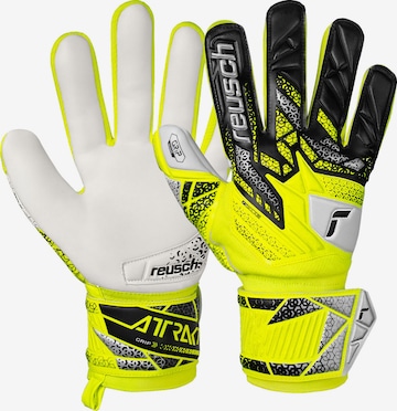REUSCH Torwarthandschuhe 'Attrakt Grip' in Gelb: Vorderseite