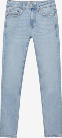 Coupe slim Jean Pull&Bear en bleu : devant