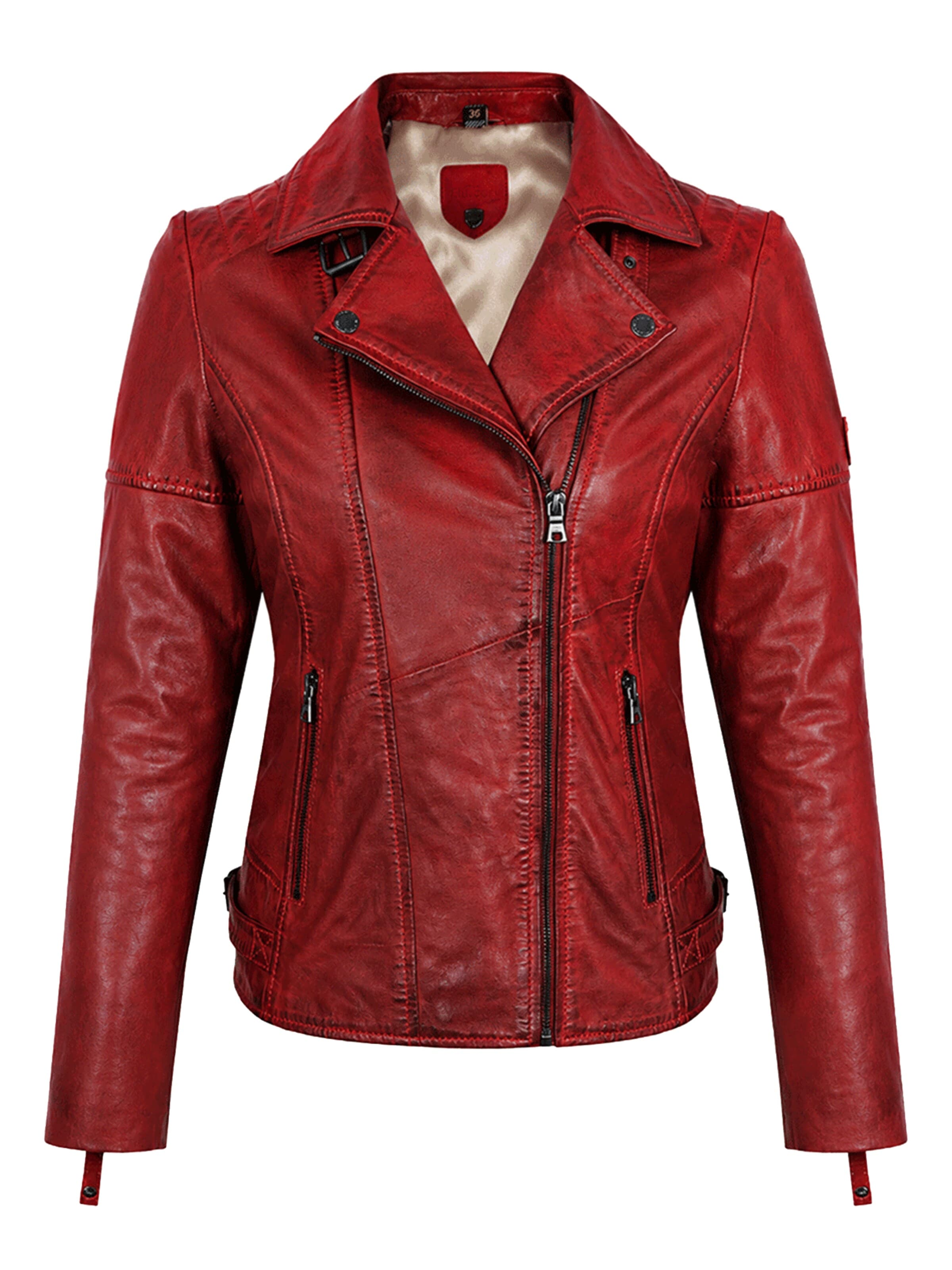 Agamaa Tussenjas 'Heeda' in Rood: voorkant