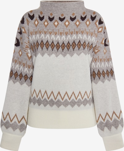 usha FESTIVAL Sweater 'Carnea' in Camel / Brown / mottled grey / White, Item view