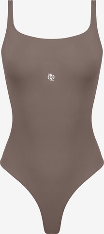 GOD SAVE QUEENS Bodysuit in Brown: front