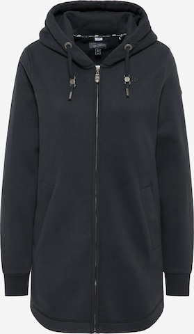 DreiMaster Vintage Zip-Up Hoodie in Black: front