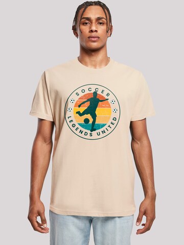 F4NT4STIC T-Shirt 'Soccer Legends United' in Beige: Vorderseite