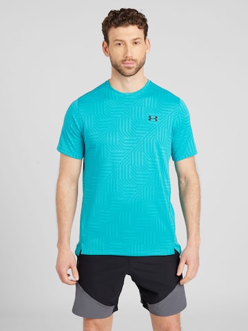 UNDER ARMOUR Performance Shirt 'Vent Geotessa' in Green: front