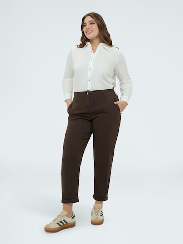 Fiorella Rubino Regular Broek in Bruin