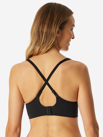 SCHIESSER T-shirt BH ' Unique Cotton ' in Zwart