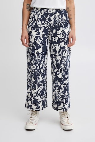 ICHI Loose fit Pants 'KATE' in Blue: front