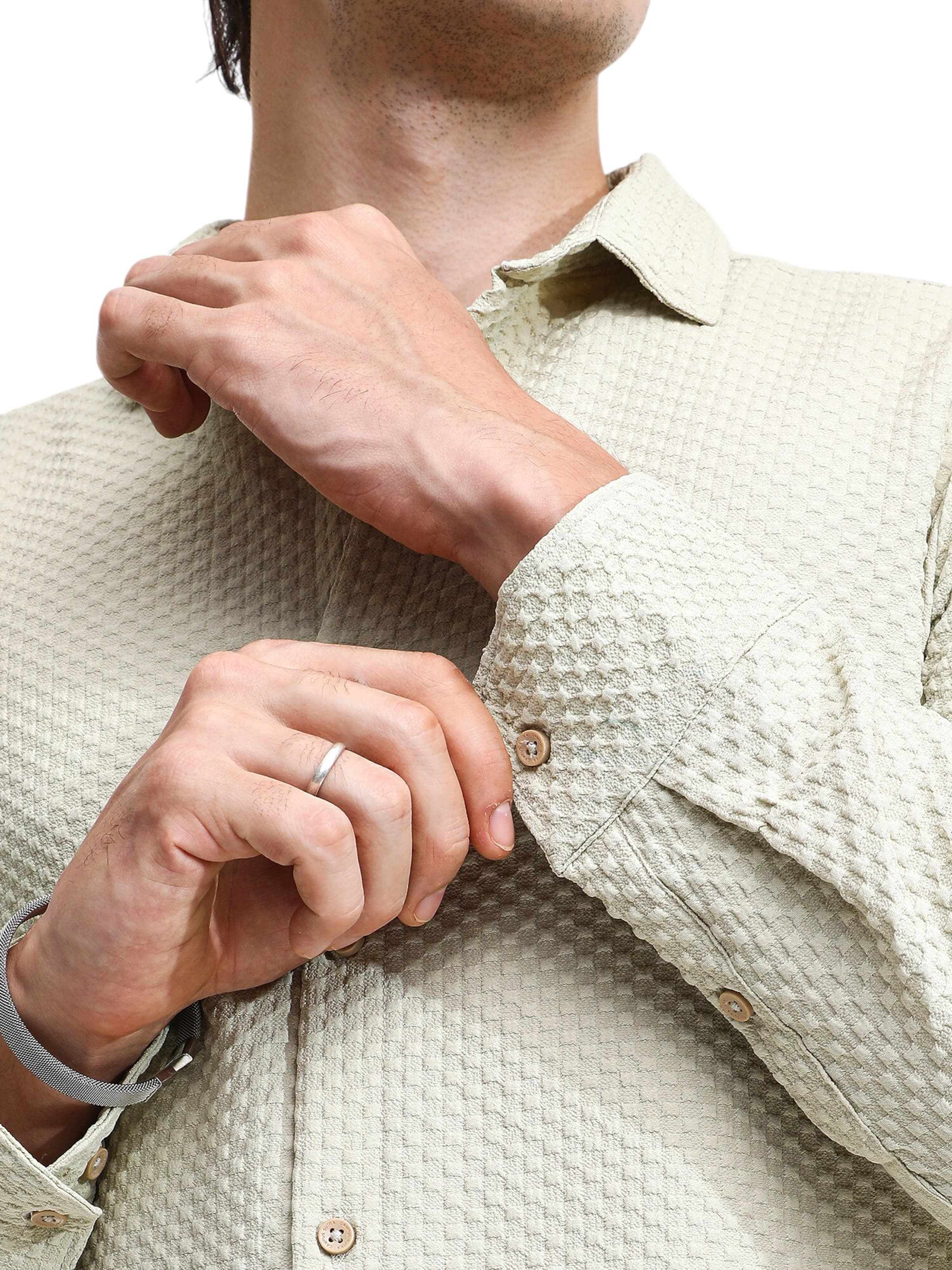 Comfort Fit Cămașă 'Tayler' de la Campus Sutra pe verde