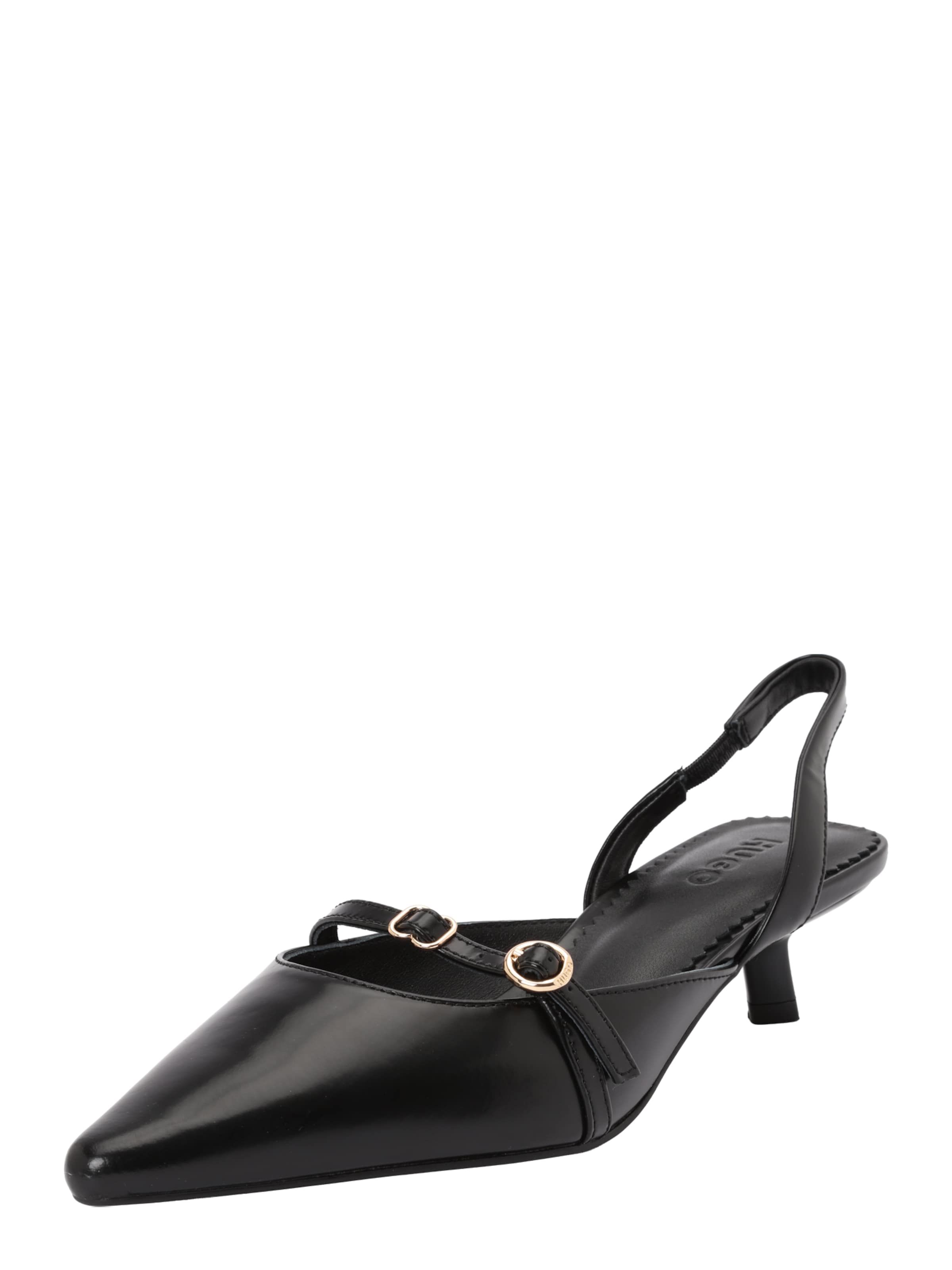 HUGO Лодочки с открытой пяткой 'Seleny' в Черный: спереди