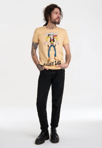 LOGOSHIRT Shirt 'Lucky Luke' in Geel