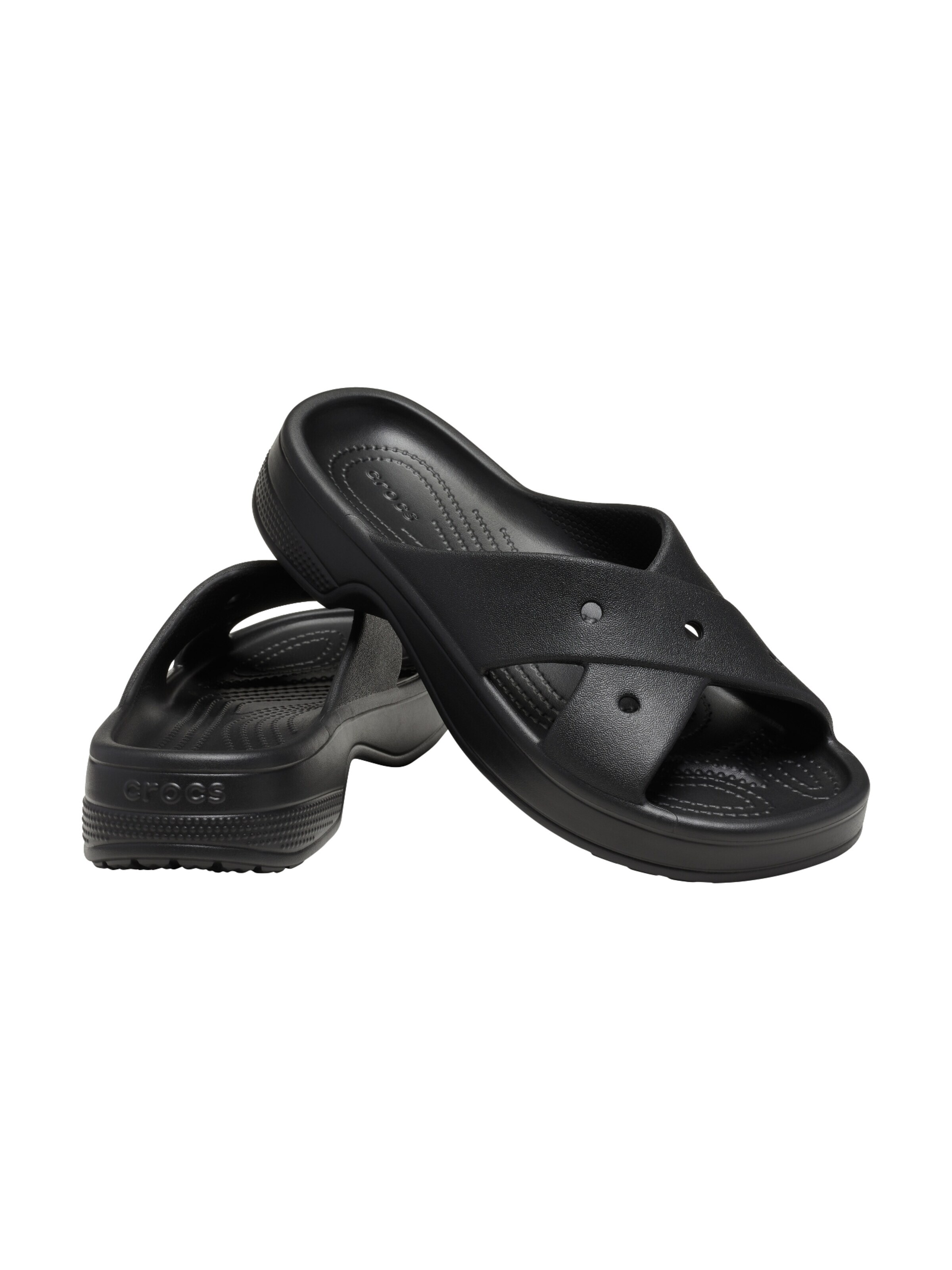 Crocs Sandal 'Cross-Strap-Sandalen zum Hineinschlüpfen' in Black