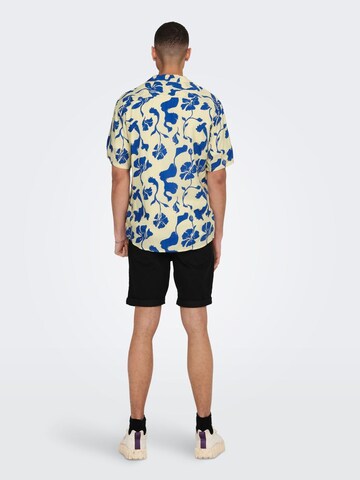 Only & Sons Regular fit Overhemd 'Dash' in Beige
