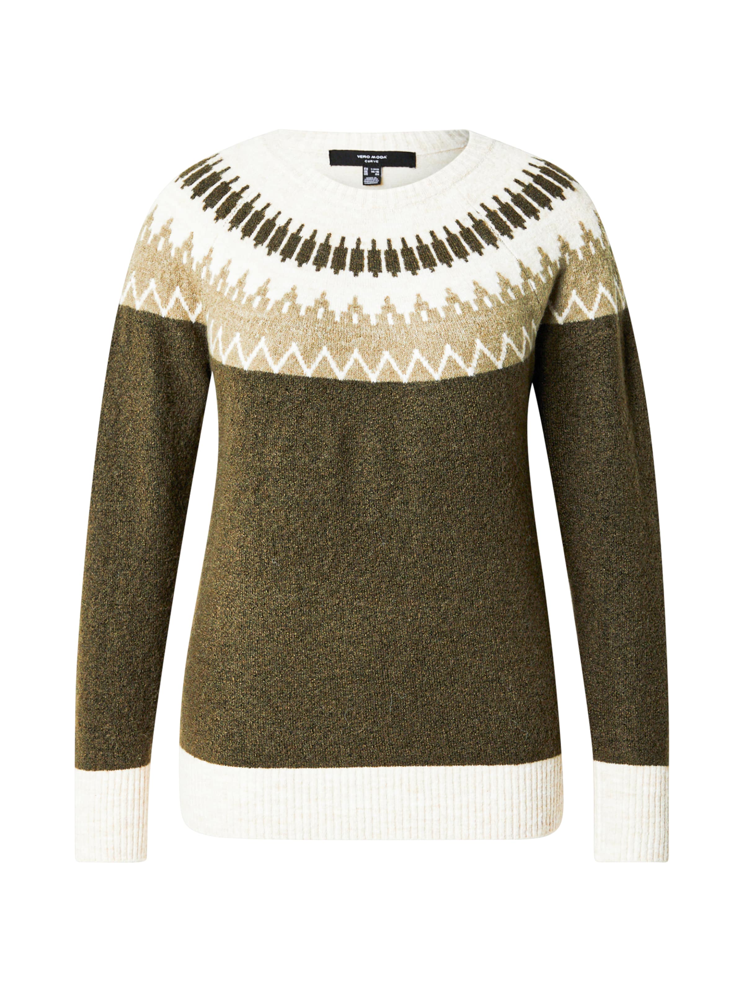 Vero Moda Curve Sweater 'VMCSIMONE' in Green: front