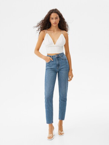 Tapered Jeans de la Bershka pe albastru