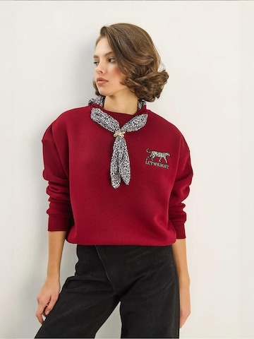 Bianco Lucci Sweatshirt in Rood