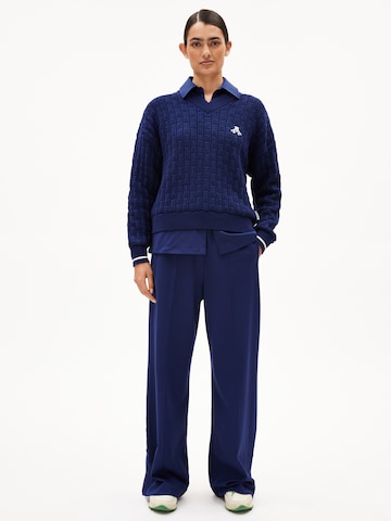 ARMEDANGELS Strickpullover CAARLAS STRUCTURE in Blau