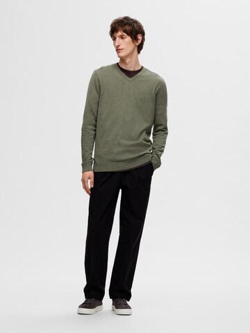 SELECTED HOMME Pulóver 'SLHBerg' - zöld