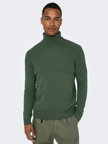 Pull-over Only & Sons en vert