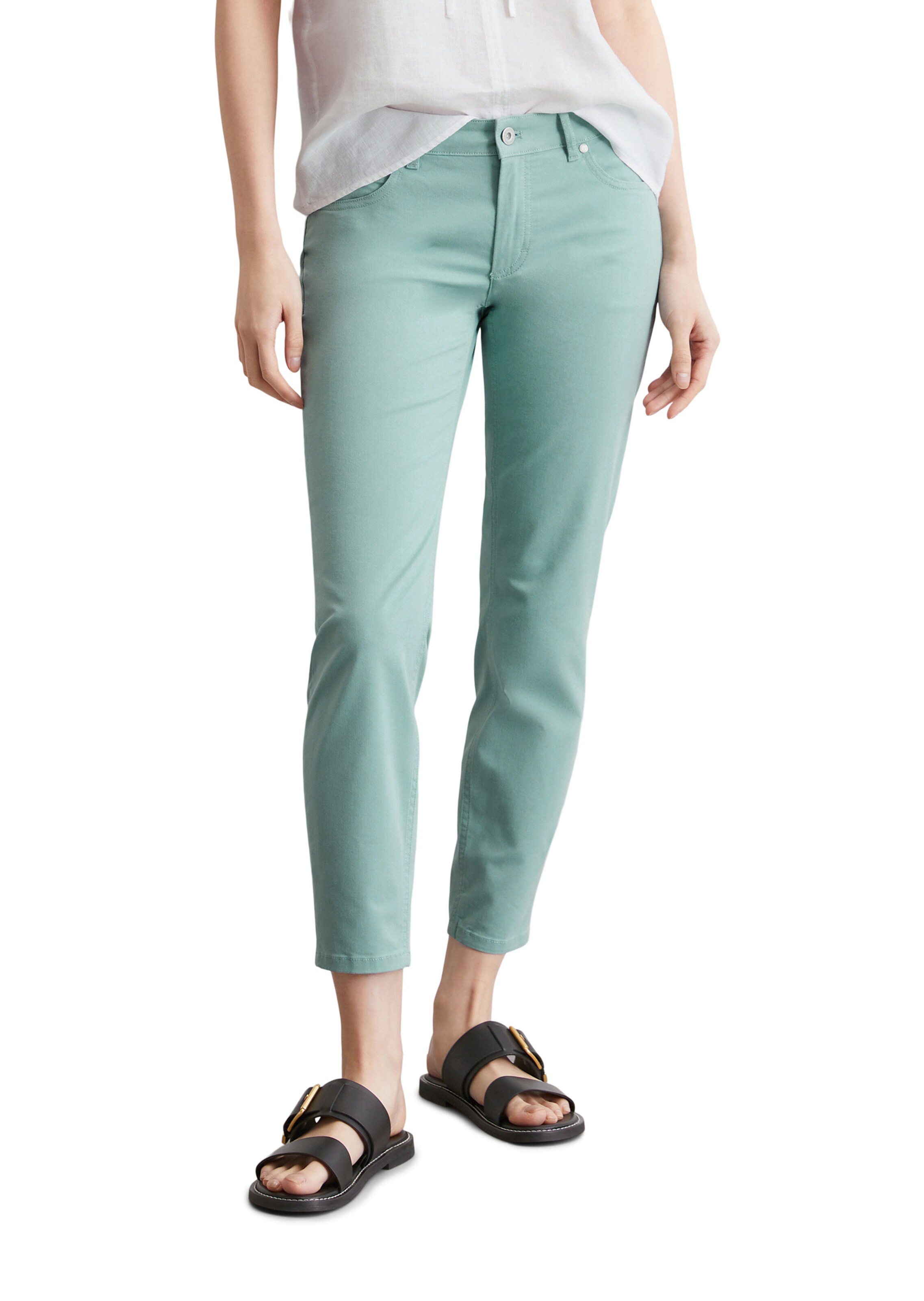 Marc O'Polo Slimfit Hose in Grün: Vorderseite