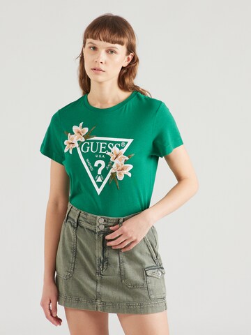 GUESS - Camisa 'ZOEY' em verde: frente