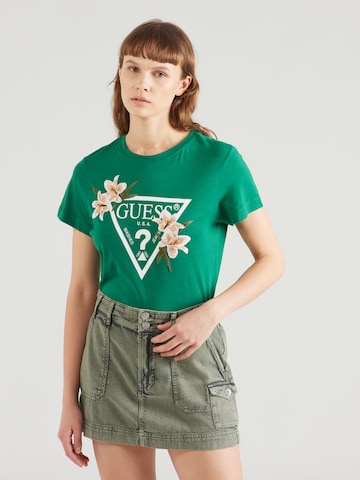 GUESS - Camiseta 'ZOEY' en verde: frente