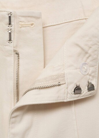 MANGO Wide leg Pants 'Lua' in Beige