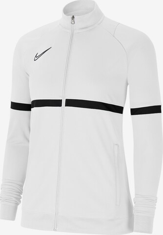 NIKE Trainingsjack in Wit: voorkant