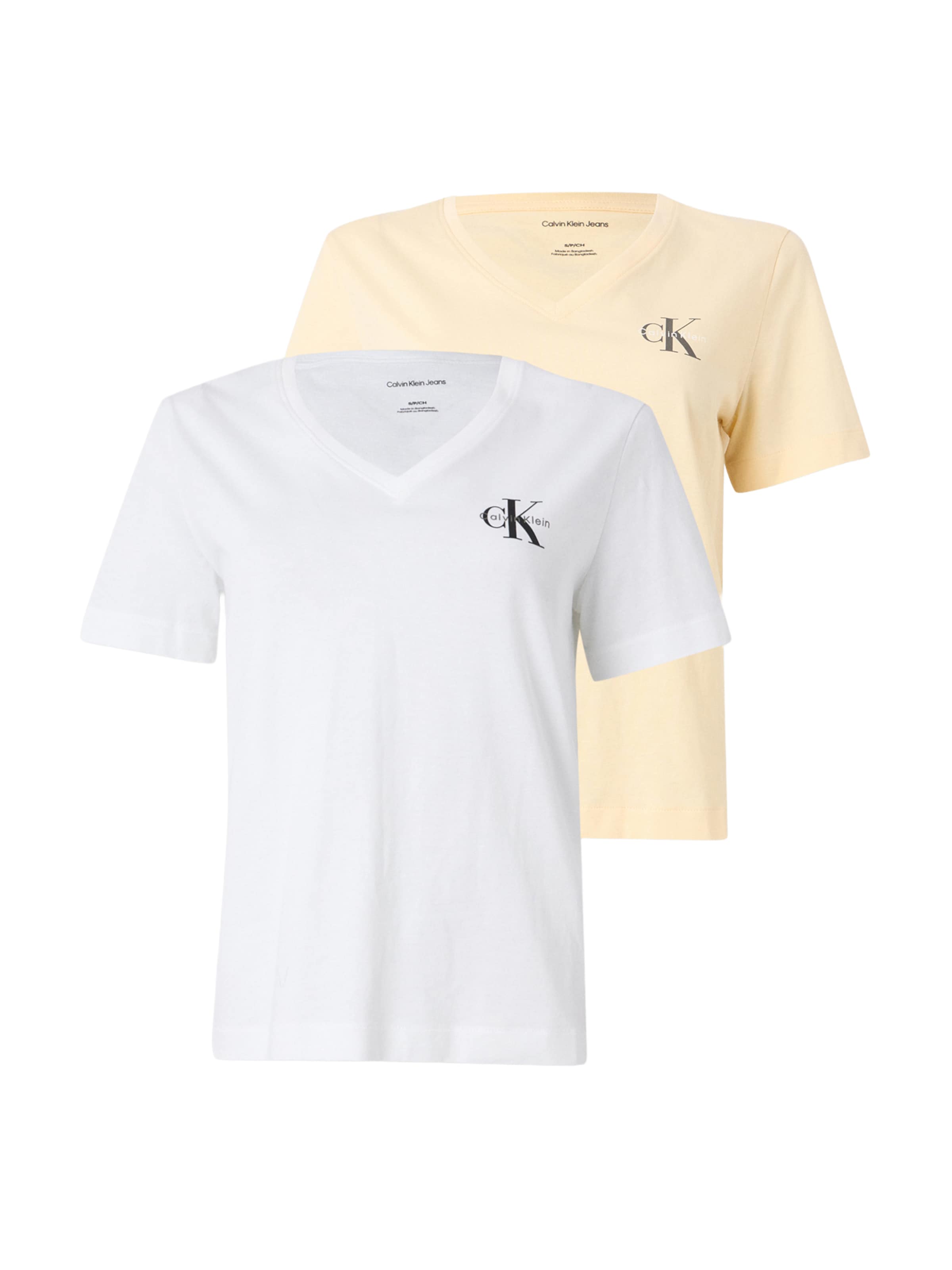 Calvin Klein Jeans Póló - sárga: elől