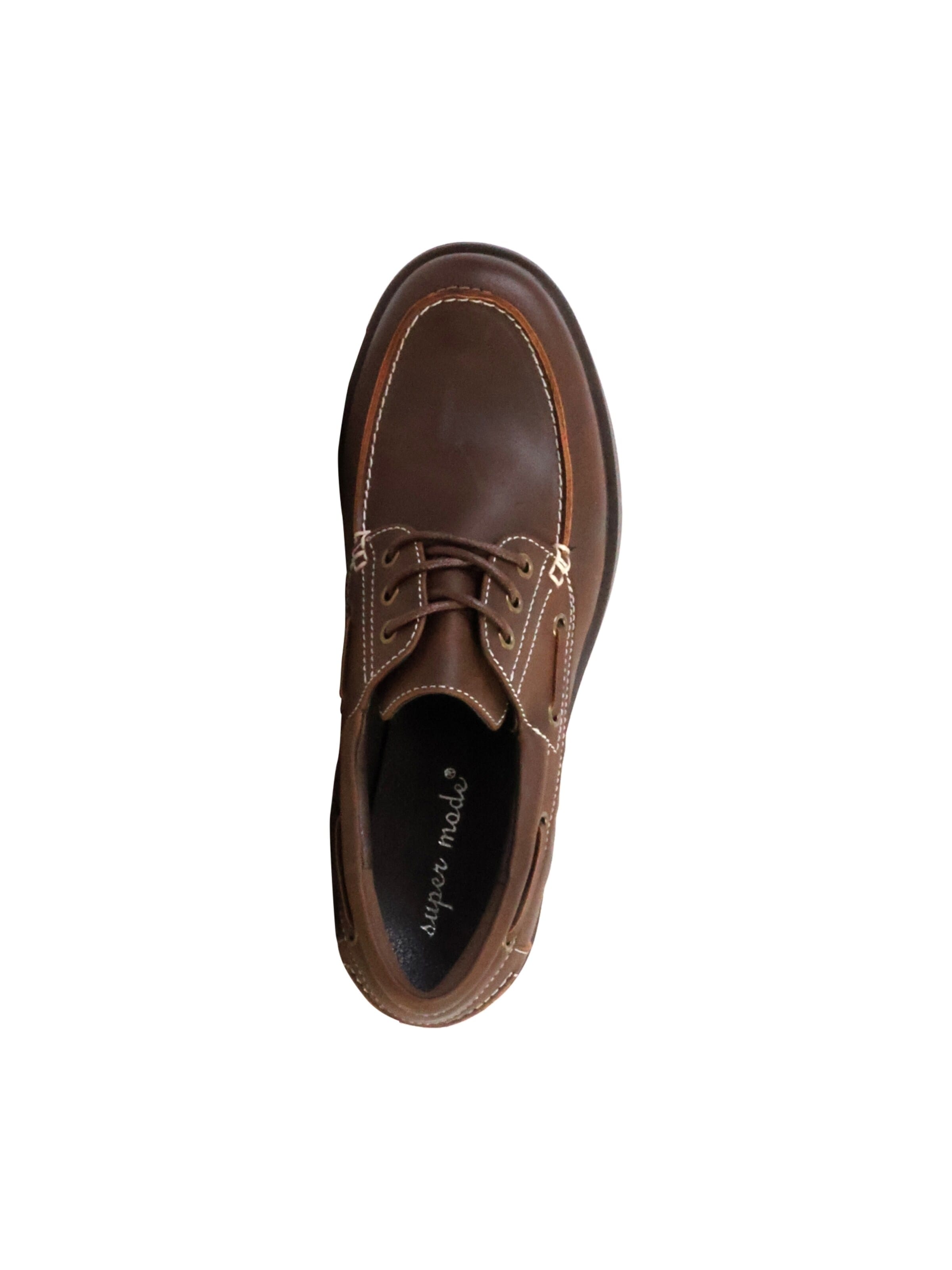 Super Mode Slip-ons 'Schnür-Mokassin' in Brown