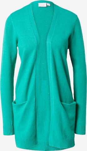 VILA Knit Cardigan 'Ril' in Green: front