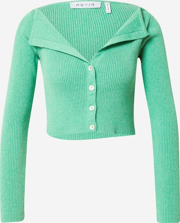 NU-IN Knit cardigan in Green: front