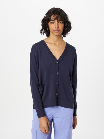 ESPRIT Knit Cardigan in Blue: front