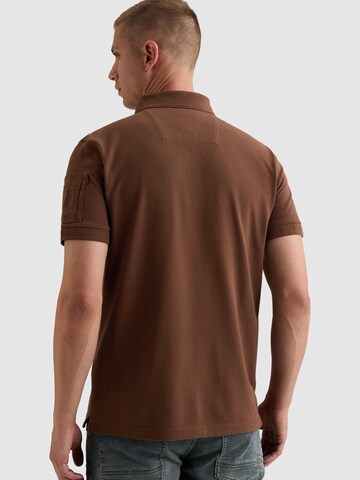 PME Legend Shirt 'American Classic polo shirt with flight pocket'‌‌‌‌‌‌‌ in Braun