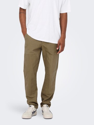 Only & Sons Regular Pants 'LUDVIG' in Brown: front
