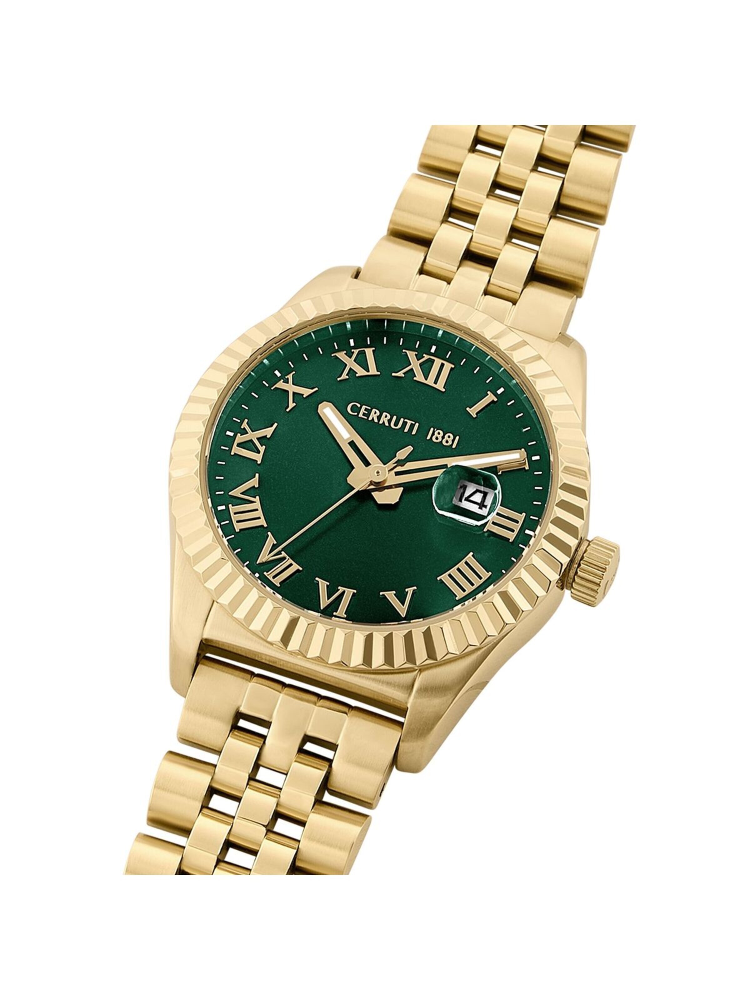 Montre à affichage analogique 'Cerruti 1881 - Date watch Baccio - Quartz watch movement - Watch case width: 36 mm' CERRUTI 1881 en vert