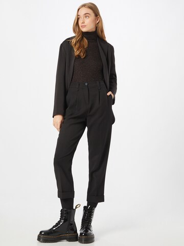 OVS Regular Pleat-front trousers in Black