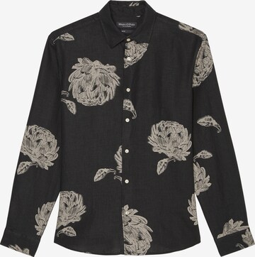 Marc O'Polo Regular fit Button Up Shirt in Black: front