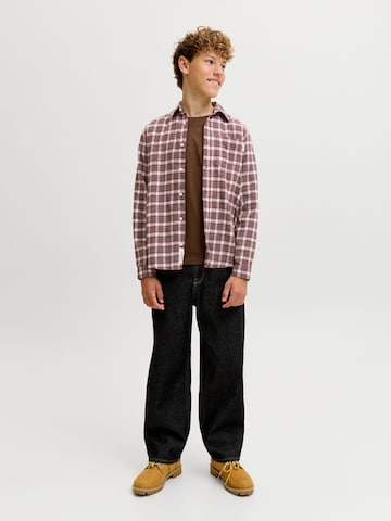 Jack & Jones Junior Regular fit Overhemd in Bruin