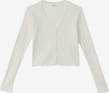 s.Oliver Gebreid vest in Beige: voorkant