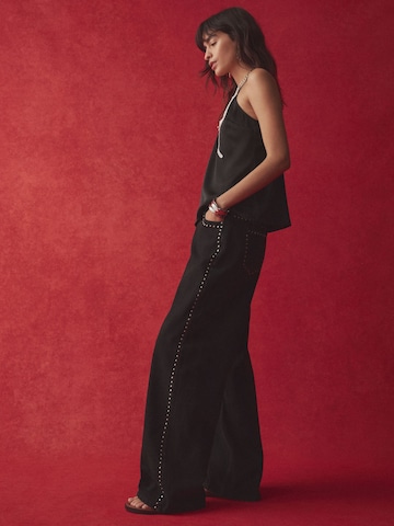 Rockett St GeorgeWide Leg/ Široke nogavice Traperice - crna boja