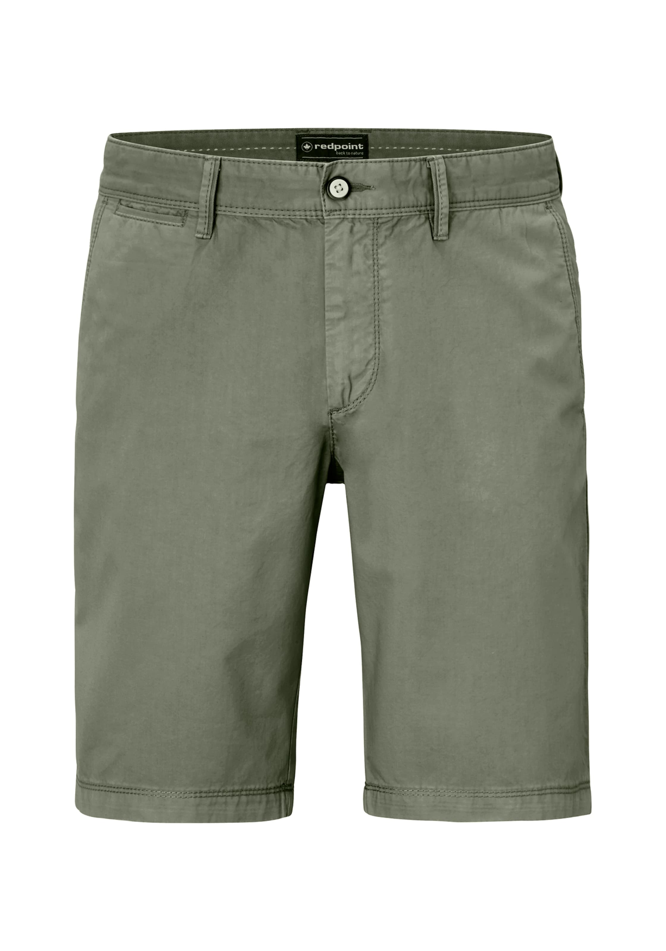 REDPOINT Chino Pants in Green: front