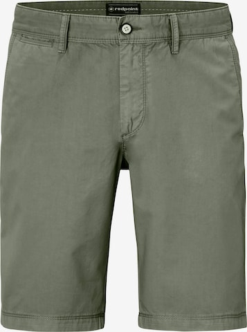 REDPOINT Chino Pants in Green: front