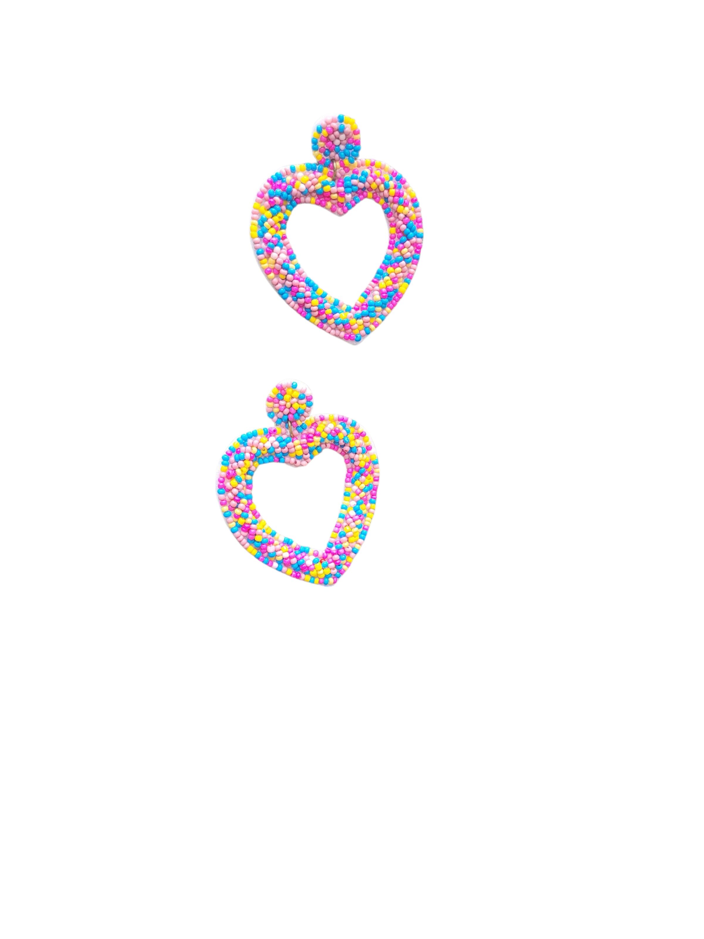 PfauGermany Earrings 'Heart Beat' in Mixed colors