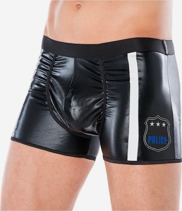 Andalea Boxershorts 'Polizist' in Schwarz: Vorderseite